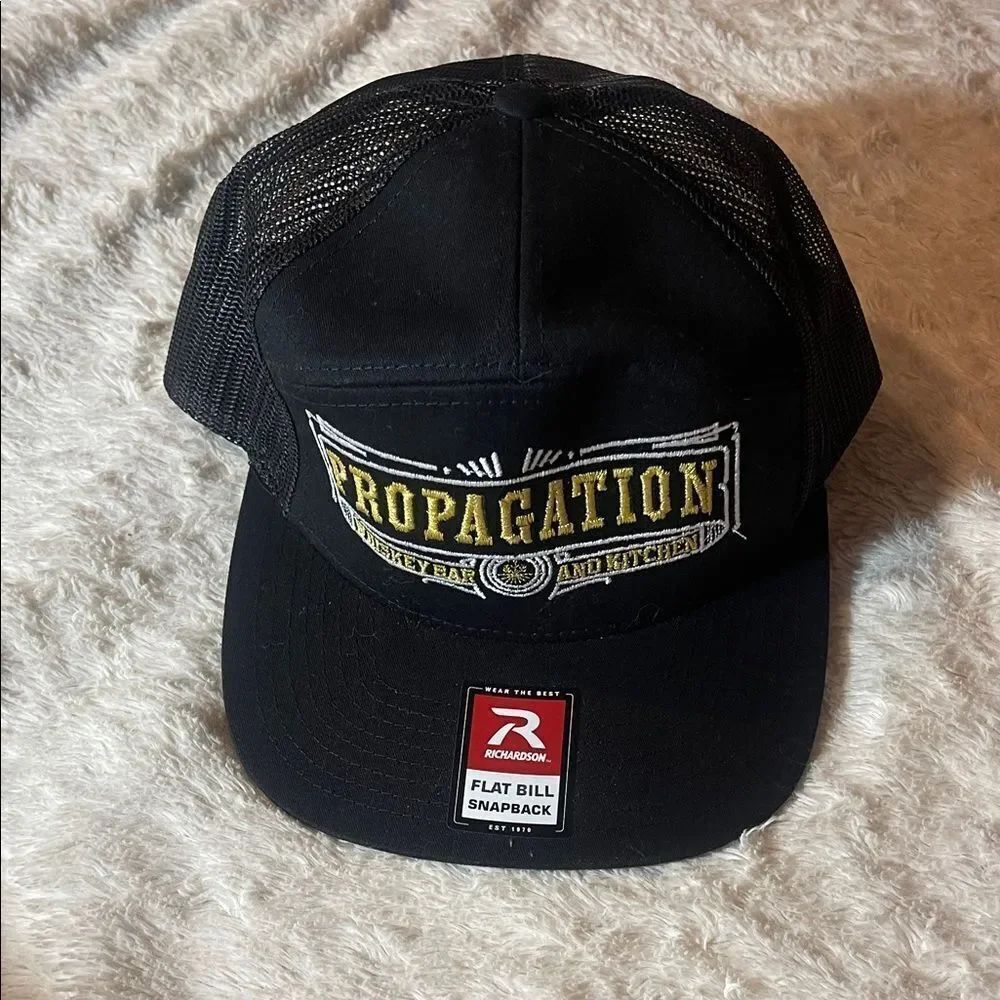 Black Propagation Trucker Hat NEW